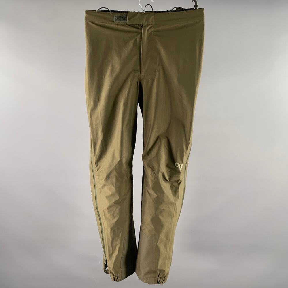 OUTDOOR RESEARCH Size S Green Olive Nylon Elastic Zip Side Pants